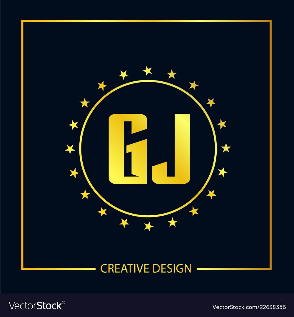 Initial letter gj logo template design Royalty Free Vector