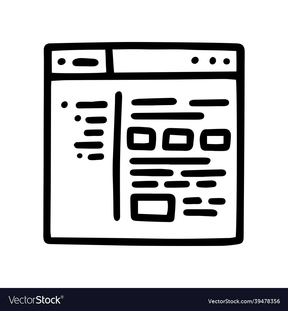 Line doodle simple icon cms site