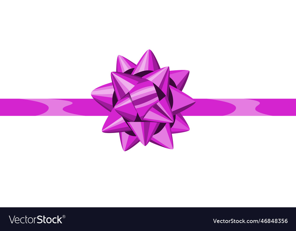 Purple bow Royalty Free Vector Image - VectorStock