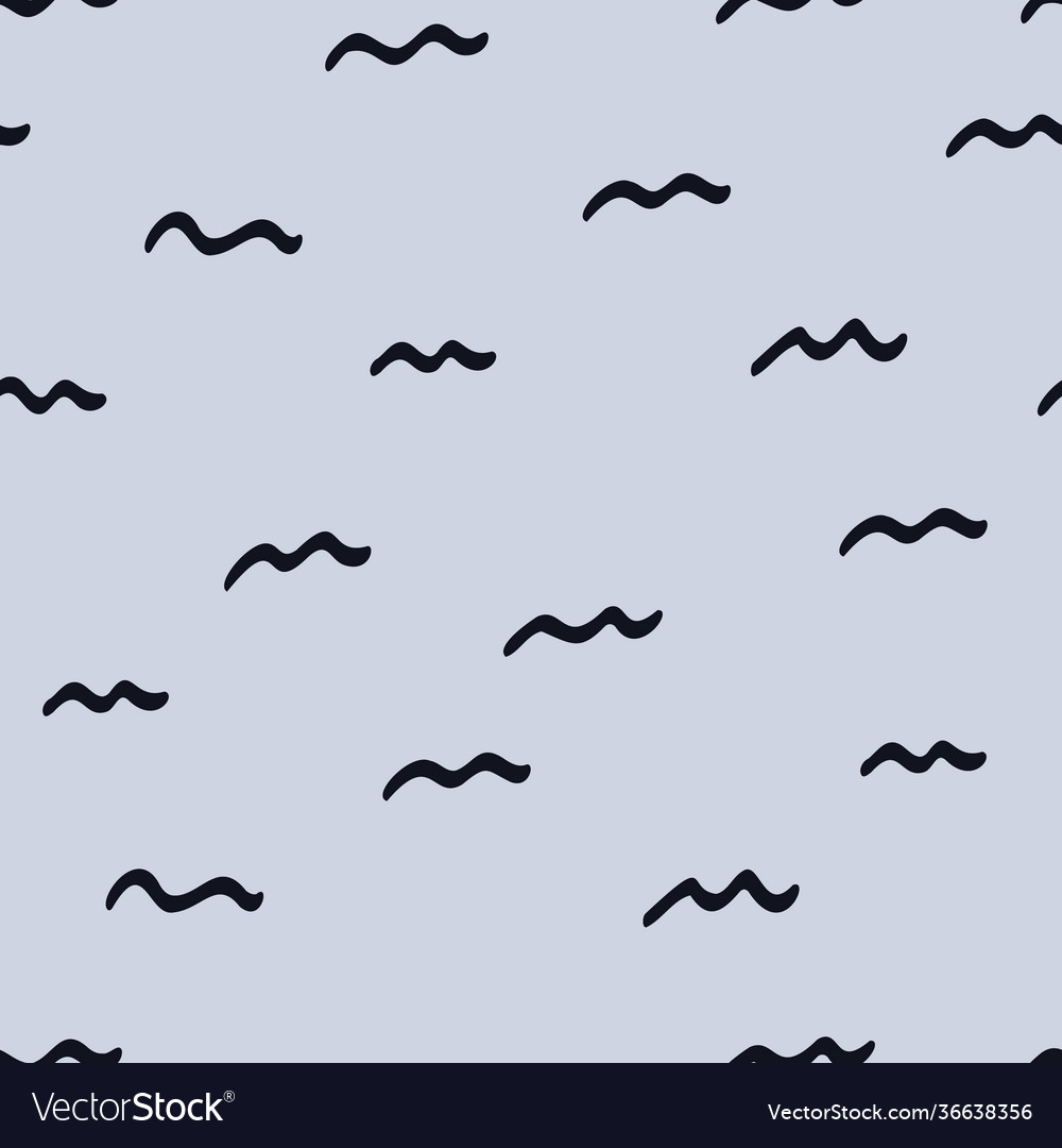 Seamless abstract pattern with doodle wave good vector image Seamless abstract pattern with doodle wave good