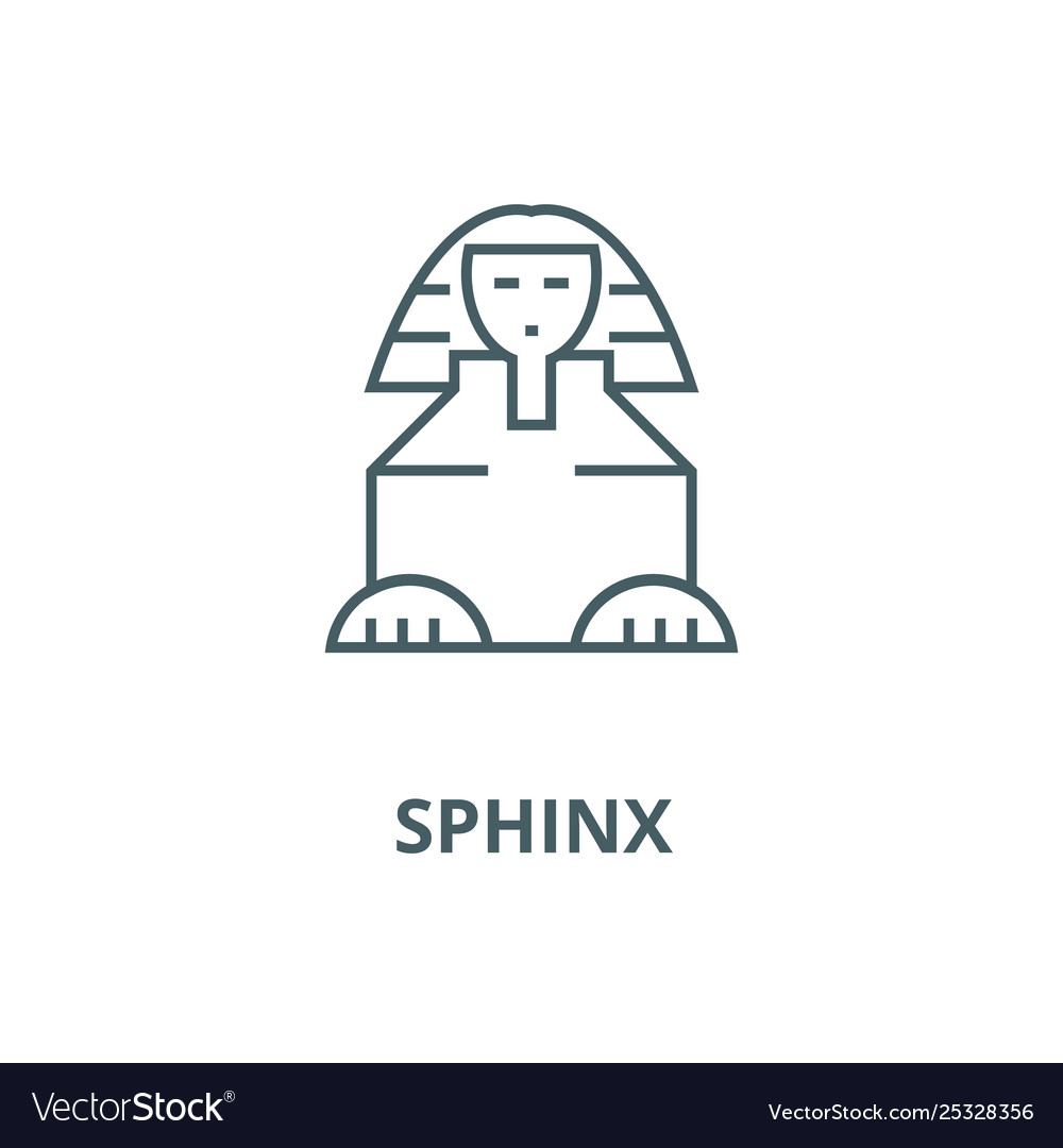 Sphinx line icon linear concept outline Vector Image Sphinx line icon linear concept outline