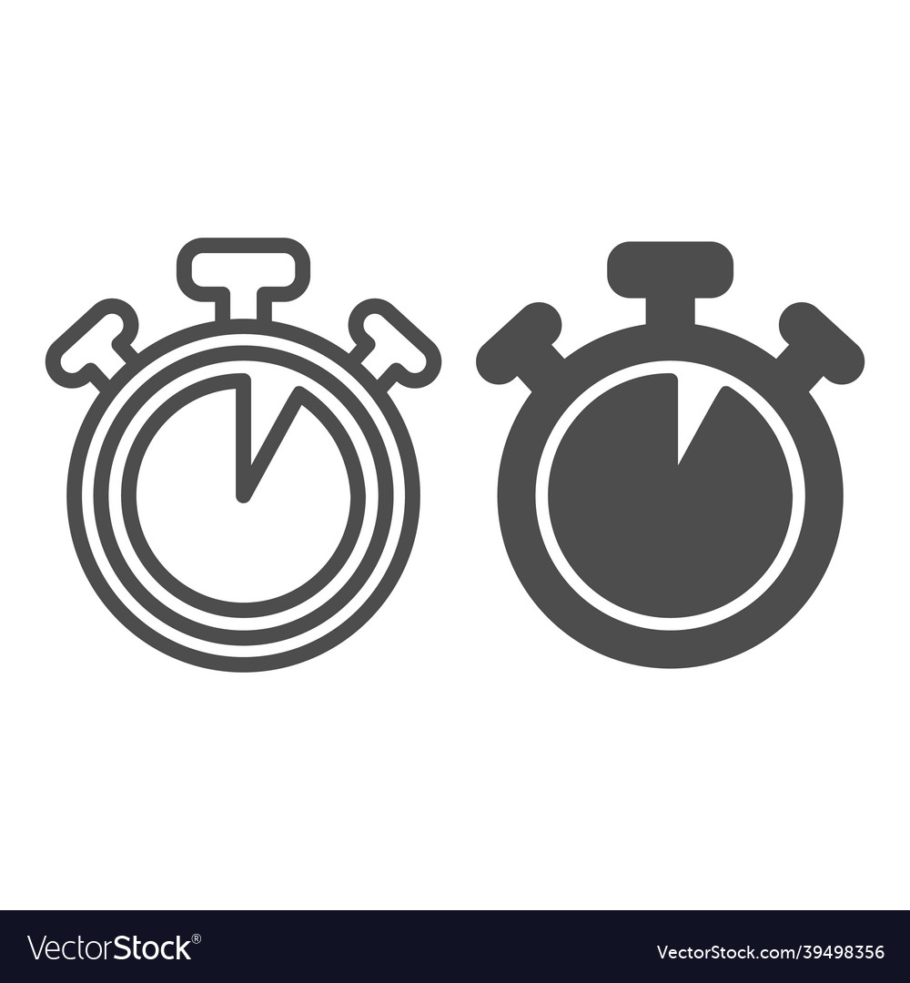 Stopwatch with buttons 5 seconds timer vector image Stopwatch with buttons 5 seconds timer