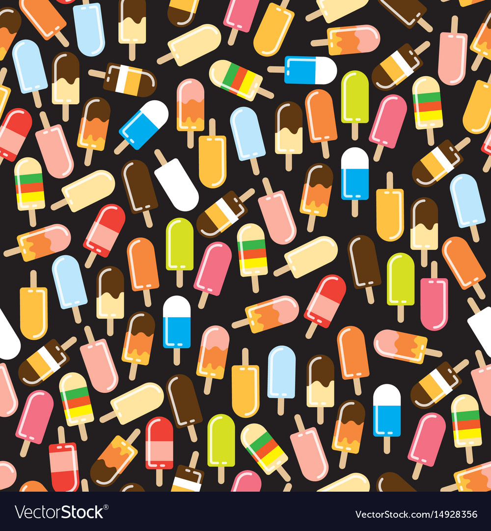 Summer print pattern of ice cream background