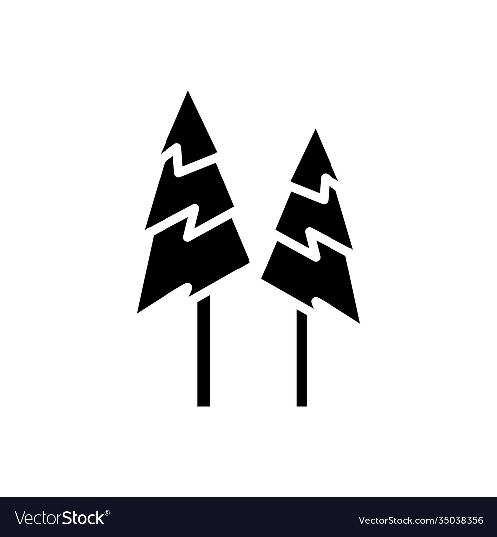 Tree icon winter simple design editable vector image Tree icon winter simple design editable
