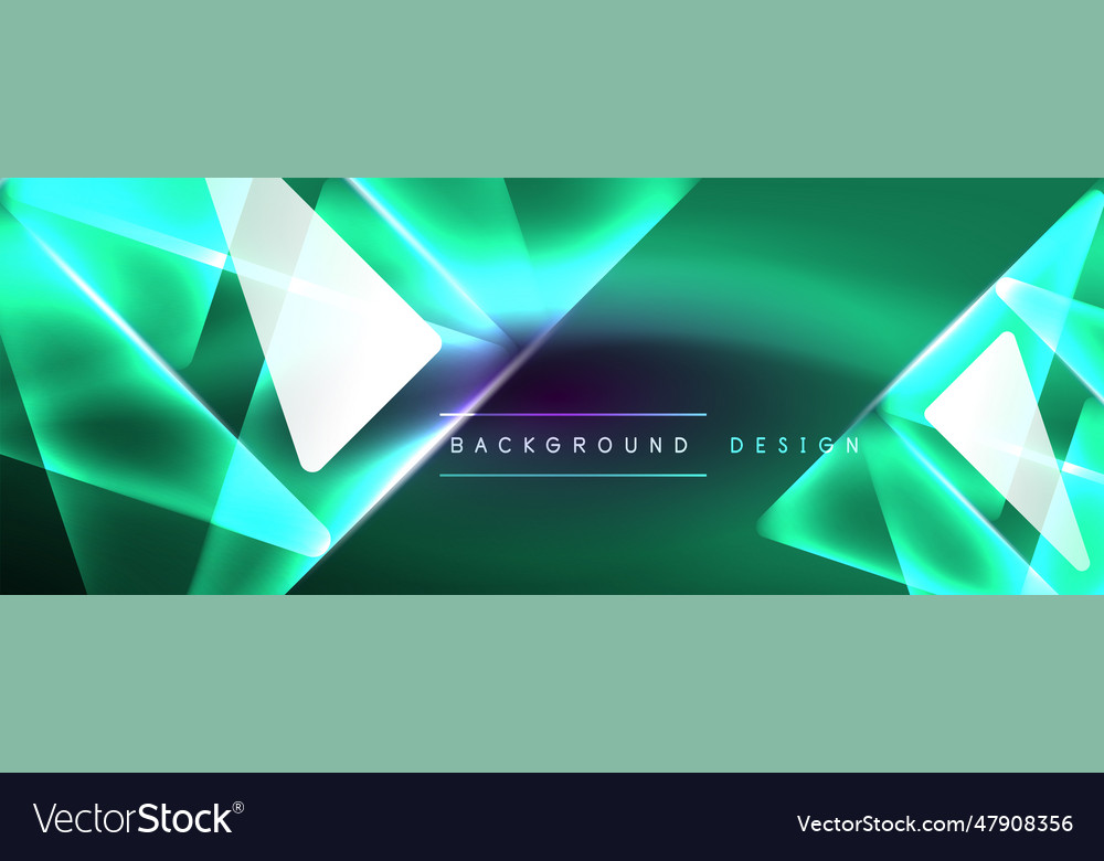 Vibrant geometric neon shiny line background a Vector Image