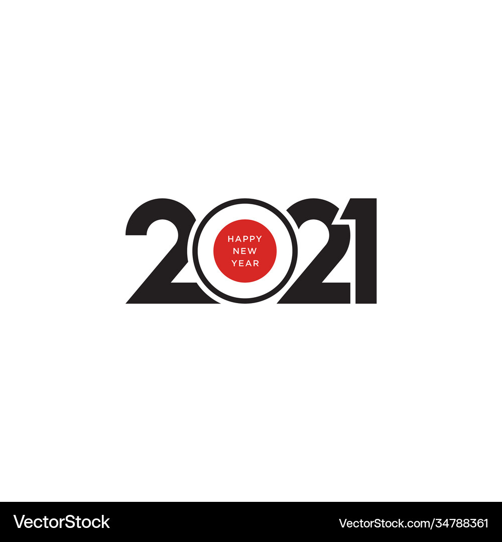 21 Icon Logo Happy New Year Royalty Free Vector Image