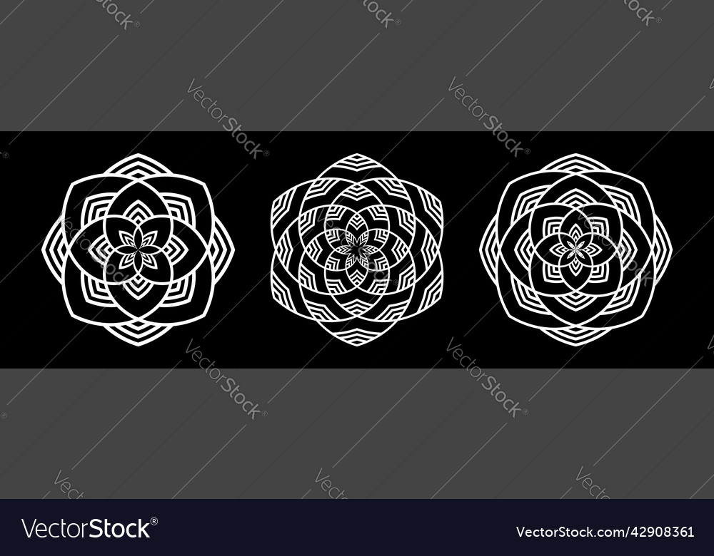 Abstract decorative symmetrical patterns