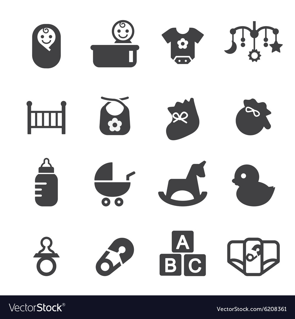 Baby icon set Royalty Free Vector Image - VectorStock