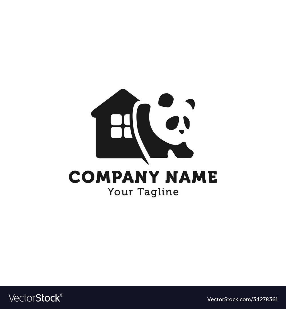 Bear house home logo hipster retro vintage icon