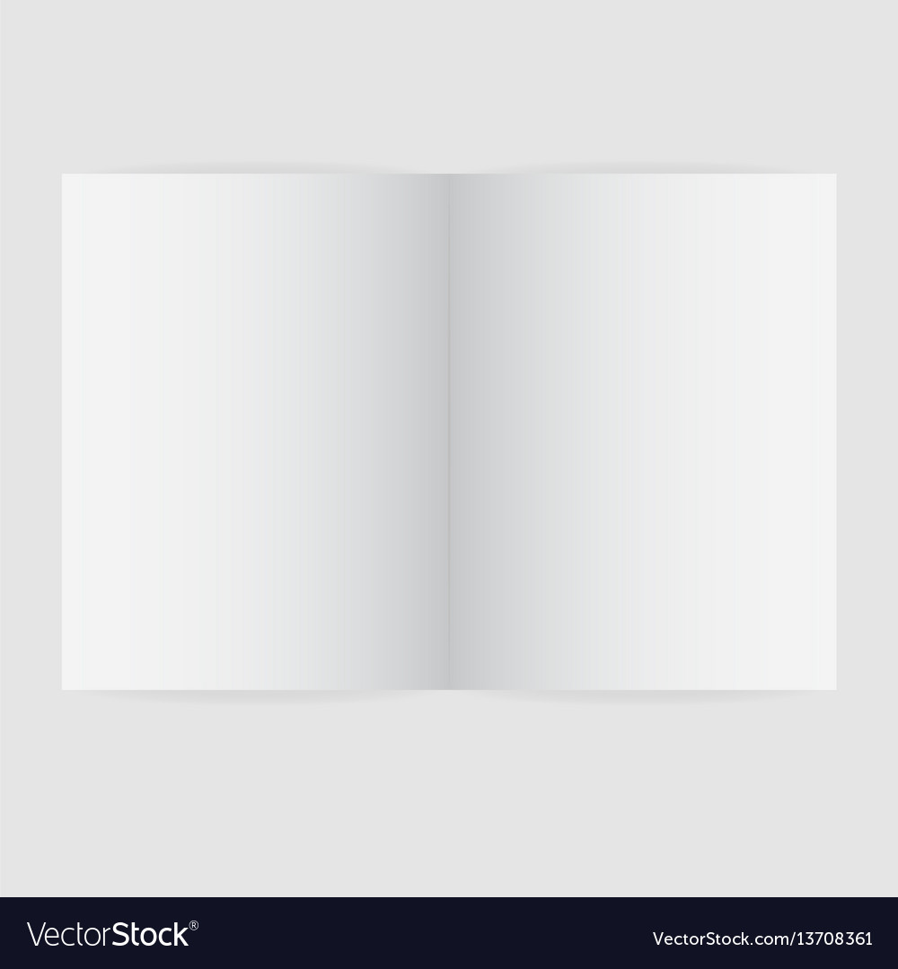 Blank magazine spread template Royalty Free Vector Image Inside Blank Magazine Spread Template