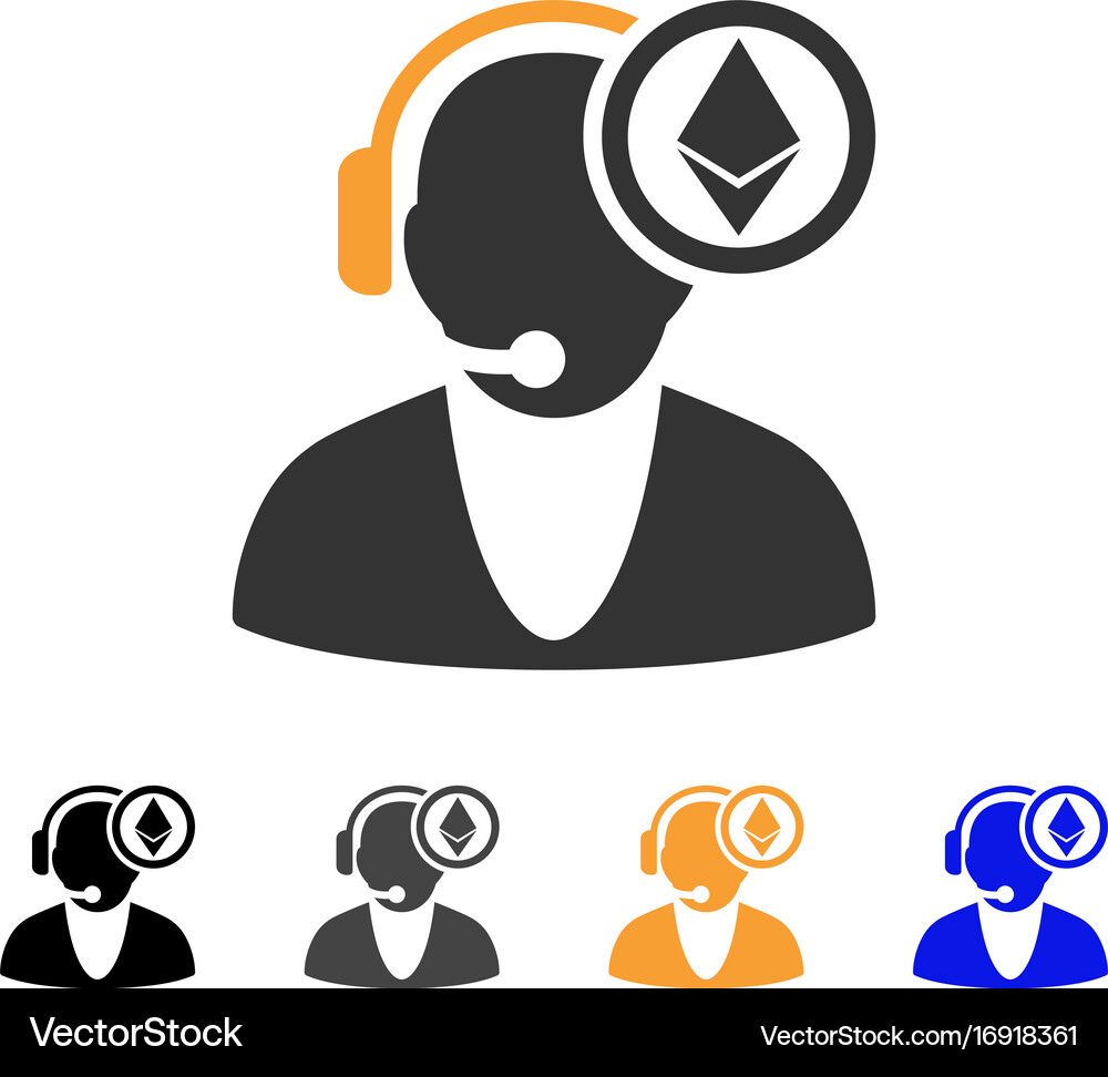 Ethereum operator icon Royalty Free Vector Image