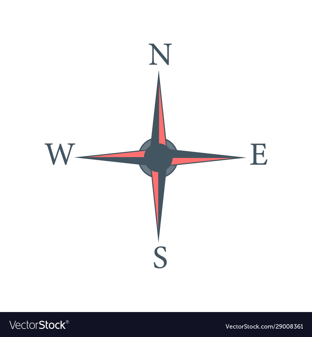 Four Cardinal Directions Or Cardinal Points Vector Image