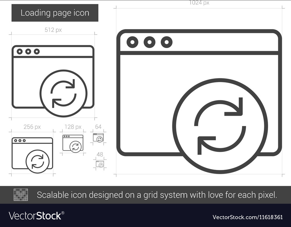 Loading page line icon