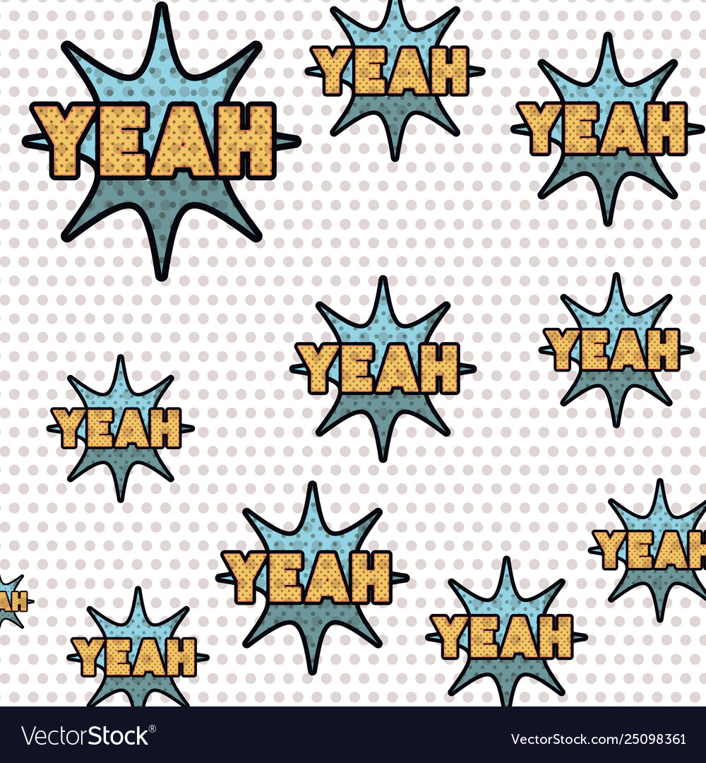 Speech bubble with words comic pattern