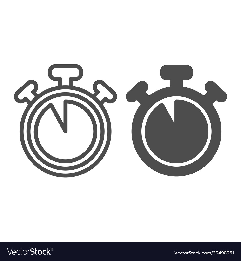 Stopwatch with buttons 55 seconds timer vector image Stopwatch with buttons 55 seconds timer