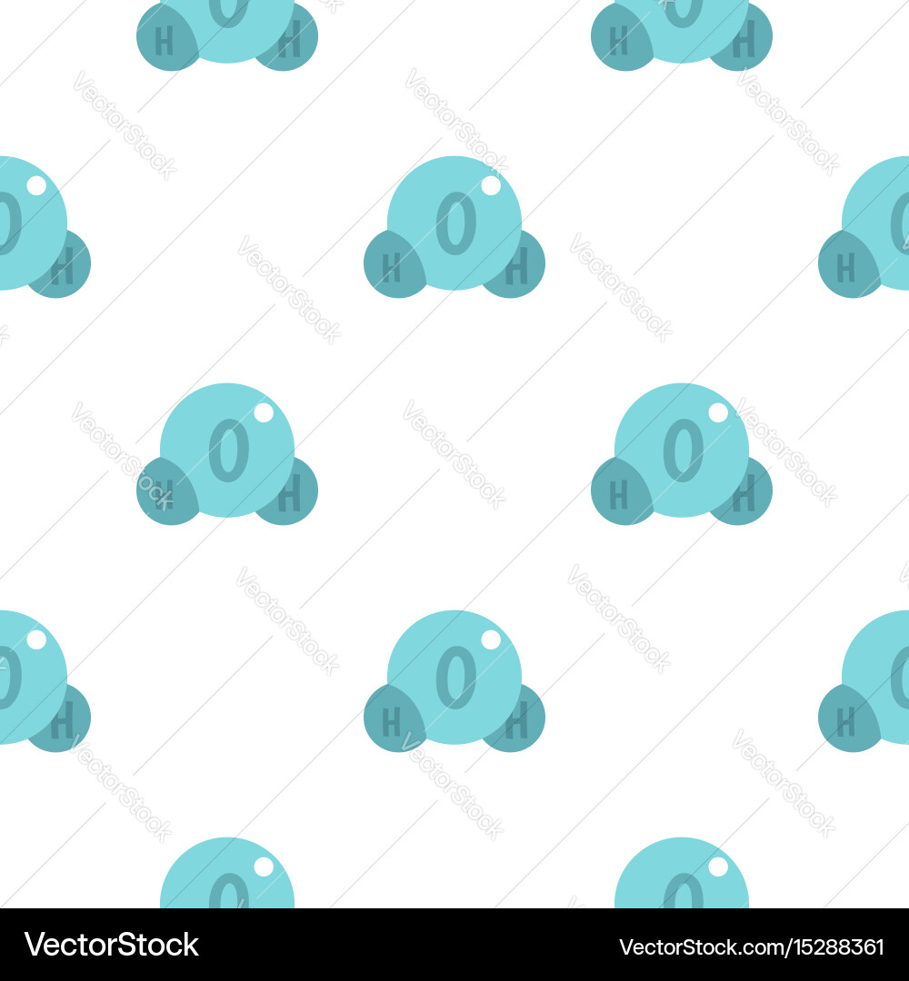 Water molecule pattern flat Royalty Free Vector Image