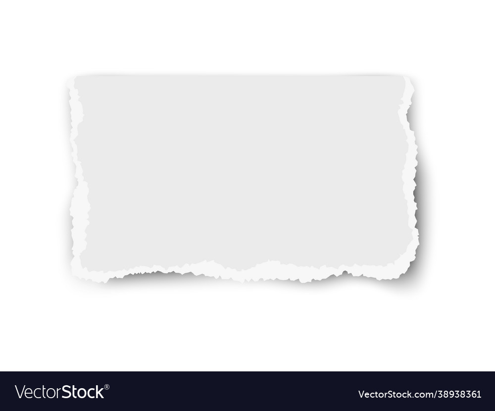 Weißer Papierriss mit weichem Schatten isoliert