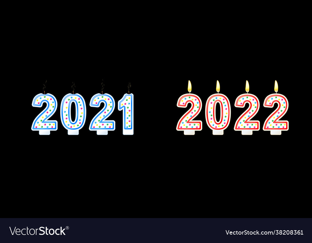 Year change from 2021 to 2022 concept banner icon vector image Year change from 2021 to 2022 concept banner icon