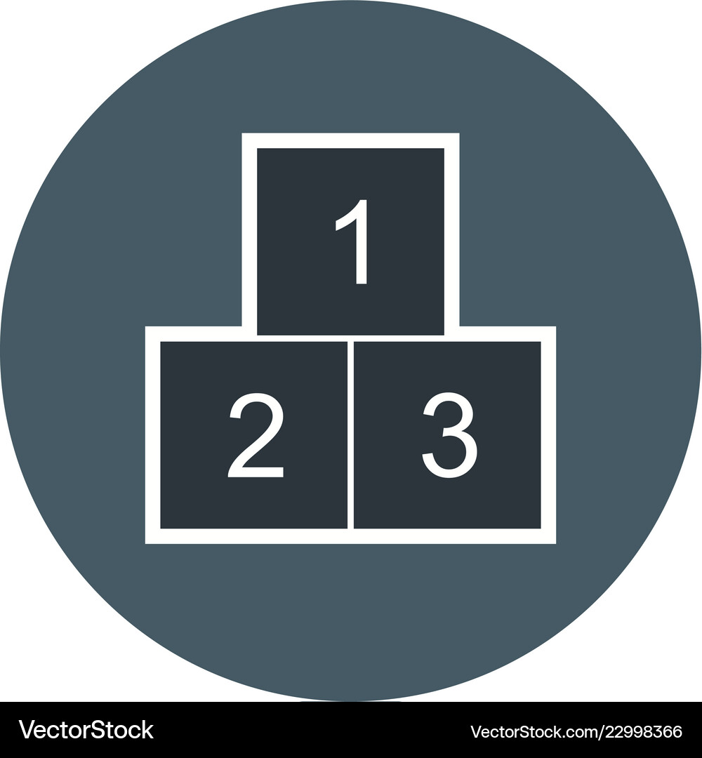 123 cubes icon Royalty Free Vector Image - VectorStock
