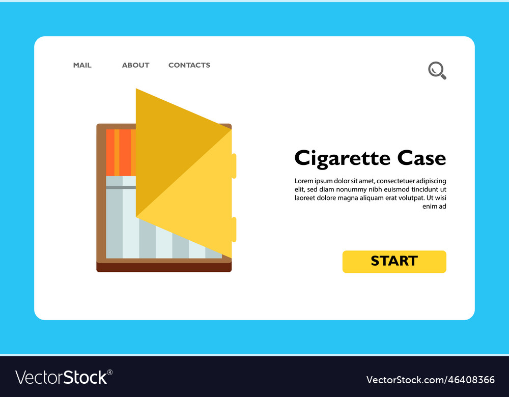 Cigarette case with cigarettes icon Royalty Free Vector