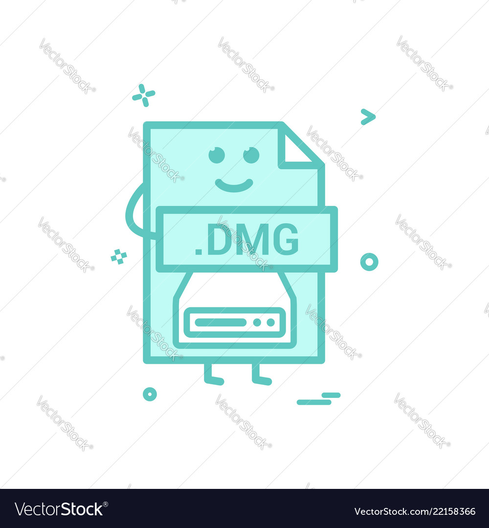 Computer dmg file format type icon design