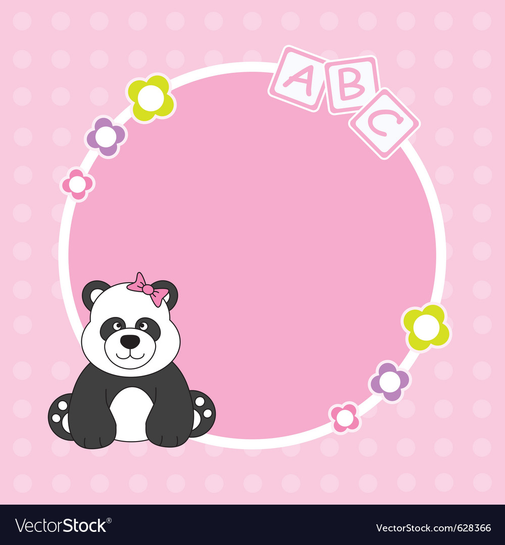 Cute Panda Bear Baby Announcement