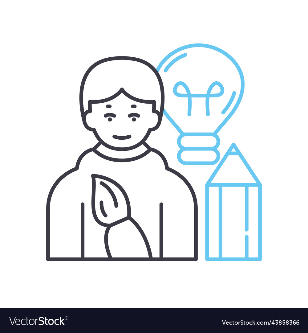 Design process line icon outline symbol Vector Image Design process line icon outline symbol