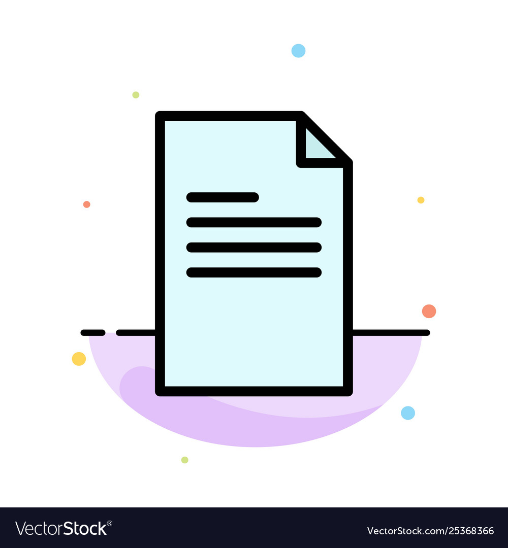 File text data report abstract flat color icon vector image File text data report abstract flat color icon