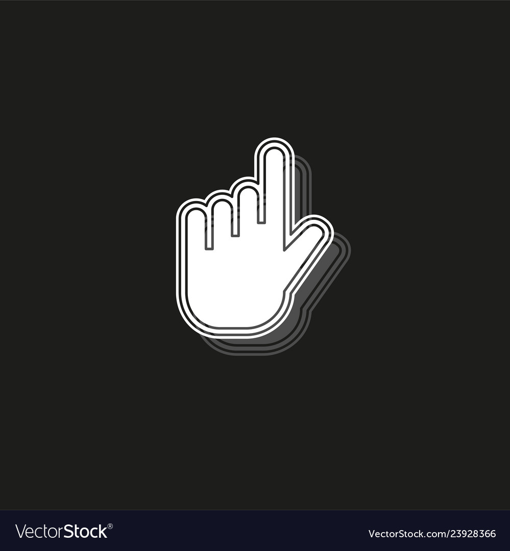 Hand cursor - mouse pointer symbol isolated