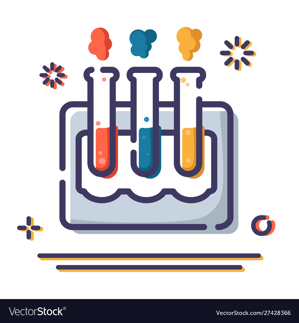 Laboratory flasks icon set