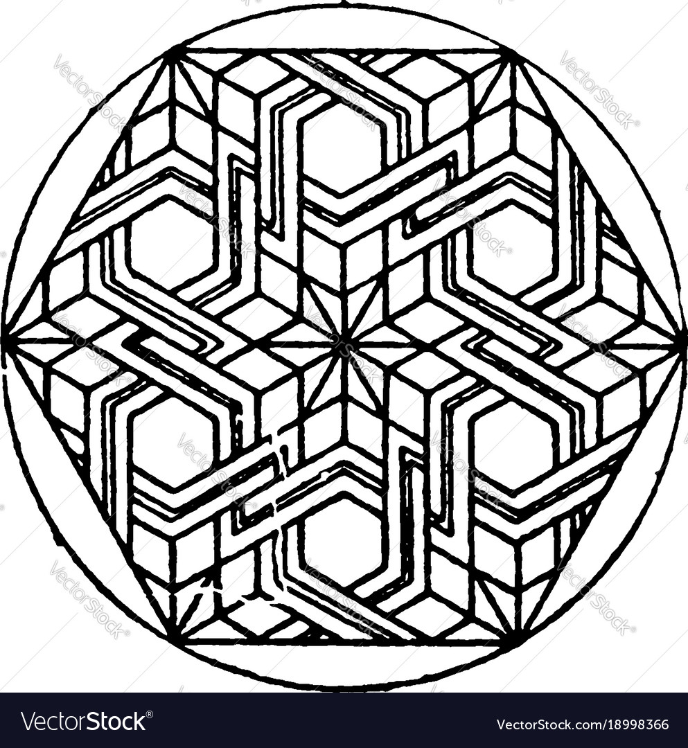 Modern hexagonal panel is a central part