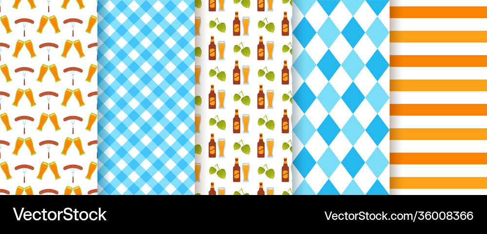 Oktoberfest seamless pattern Royalty Free Vector Image