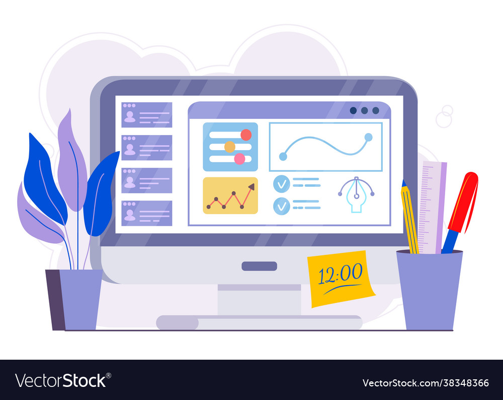 Professional training webinar online business Vector Image