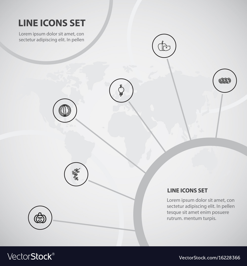 Set of 6 editable cooking outline icons includes