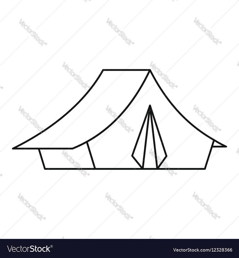 Tent icon outline style Royalty Free Vector Image