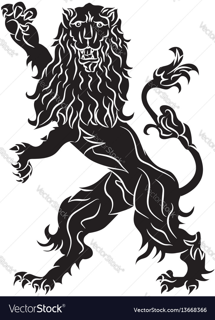 The rebels lion - the heraldic symbol Royalty Free Vector