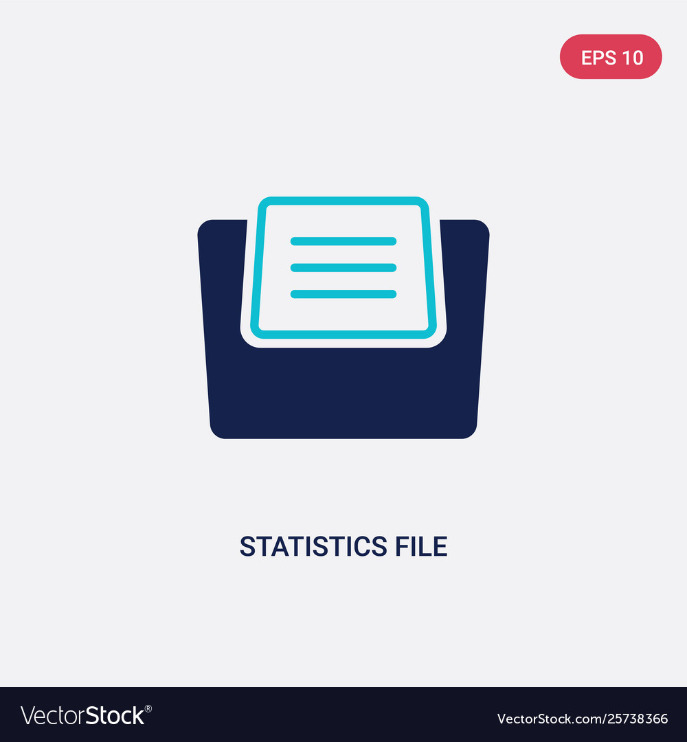 Two color statistics file icon from files vector image Two color statistics file icon from files