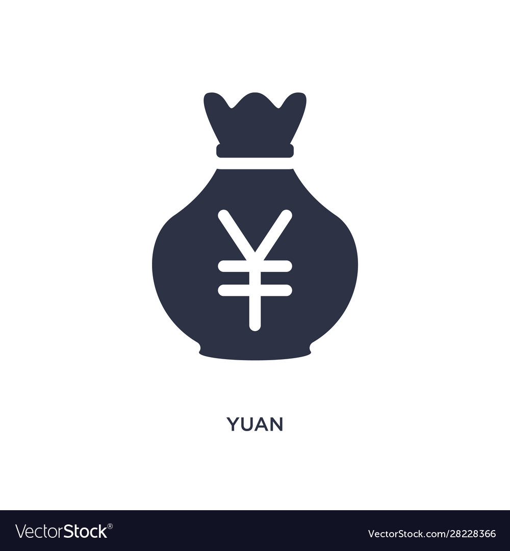 Yuan icon on white background simple element from Vector Image Yuan icon on white background simple element from