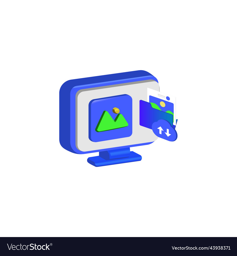 3d computer with backup image storage design