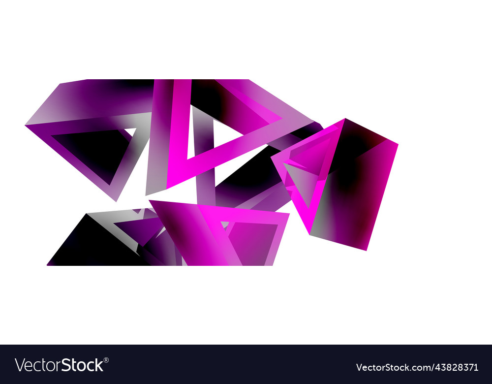 3d triangle abstract background basic shape