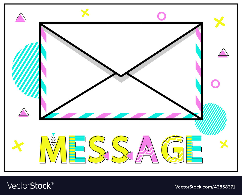 Concept send message notification sign vector image Concept send message notification sign