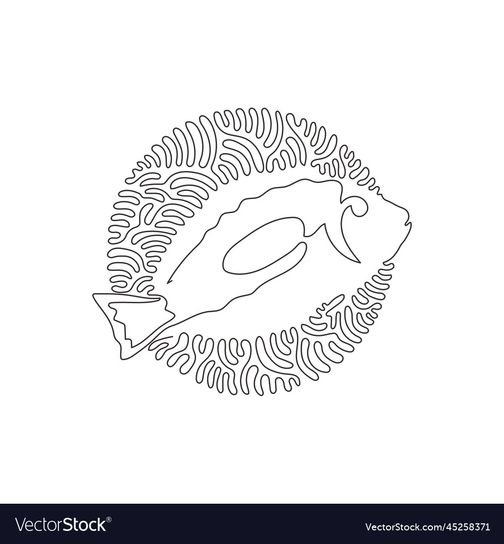 Continuous curve one line drawing of beautiful Vector Image Continuous curve one line drawing of beautiful