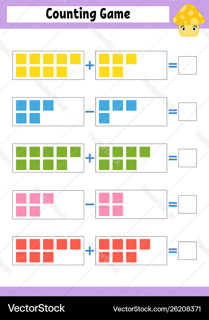 Counting game for preschoolers educational Vector Image