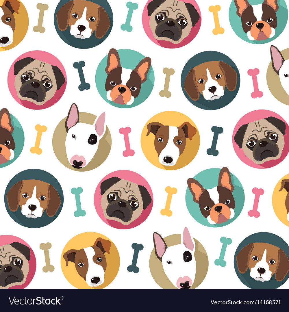 Cute Dog Character Pattern