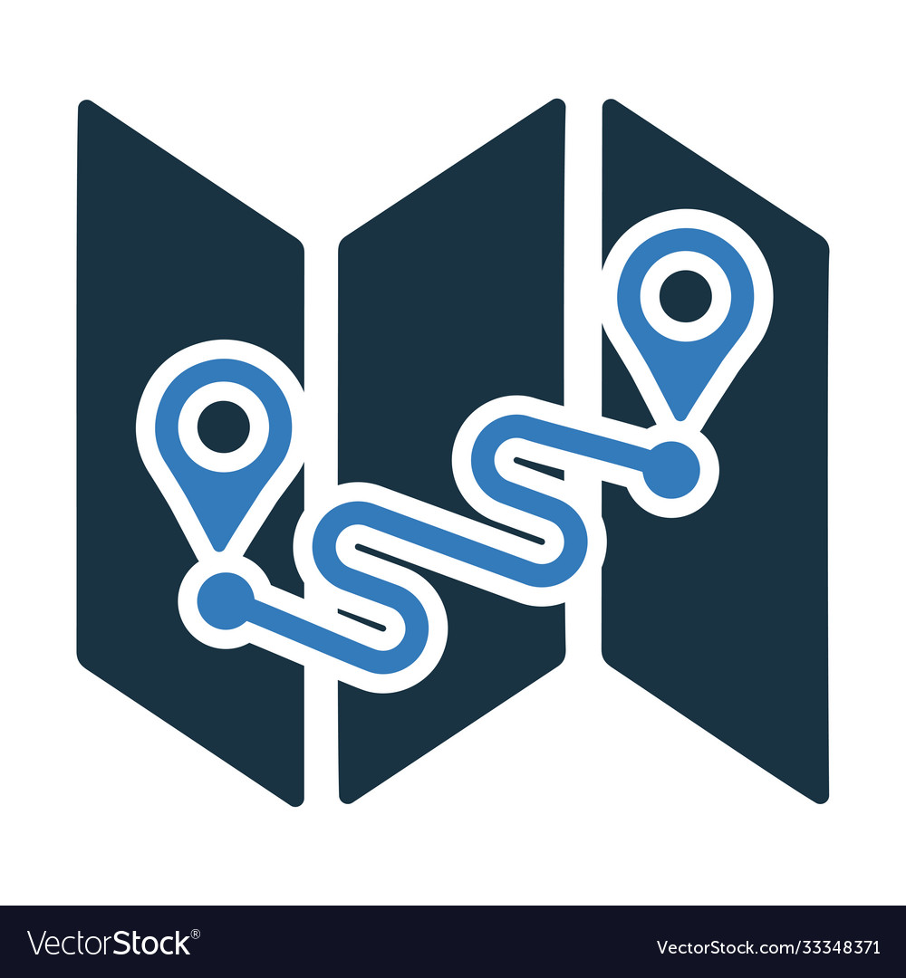 Map navigation route icon graphics