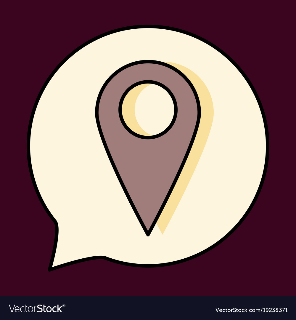Navigation geolocation icon in flat design
