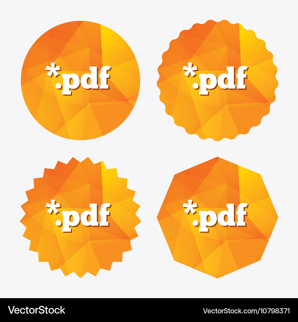 Pdf file document icon download button Royalty Free Vector