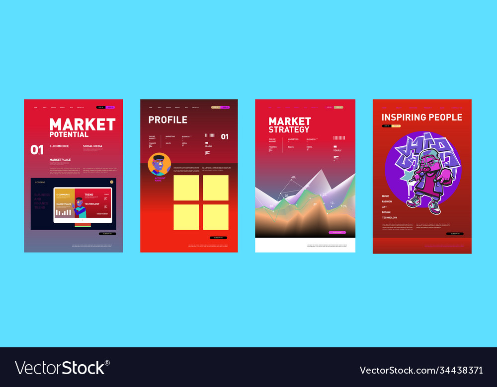 Presentation and website interface layout design