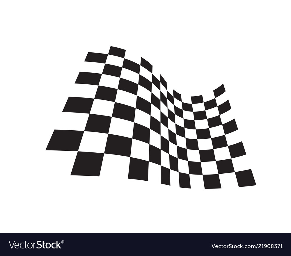 Race flag icon template design