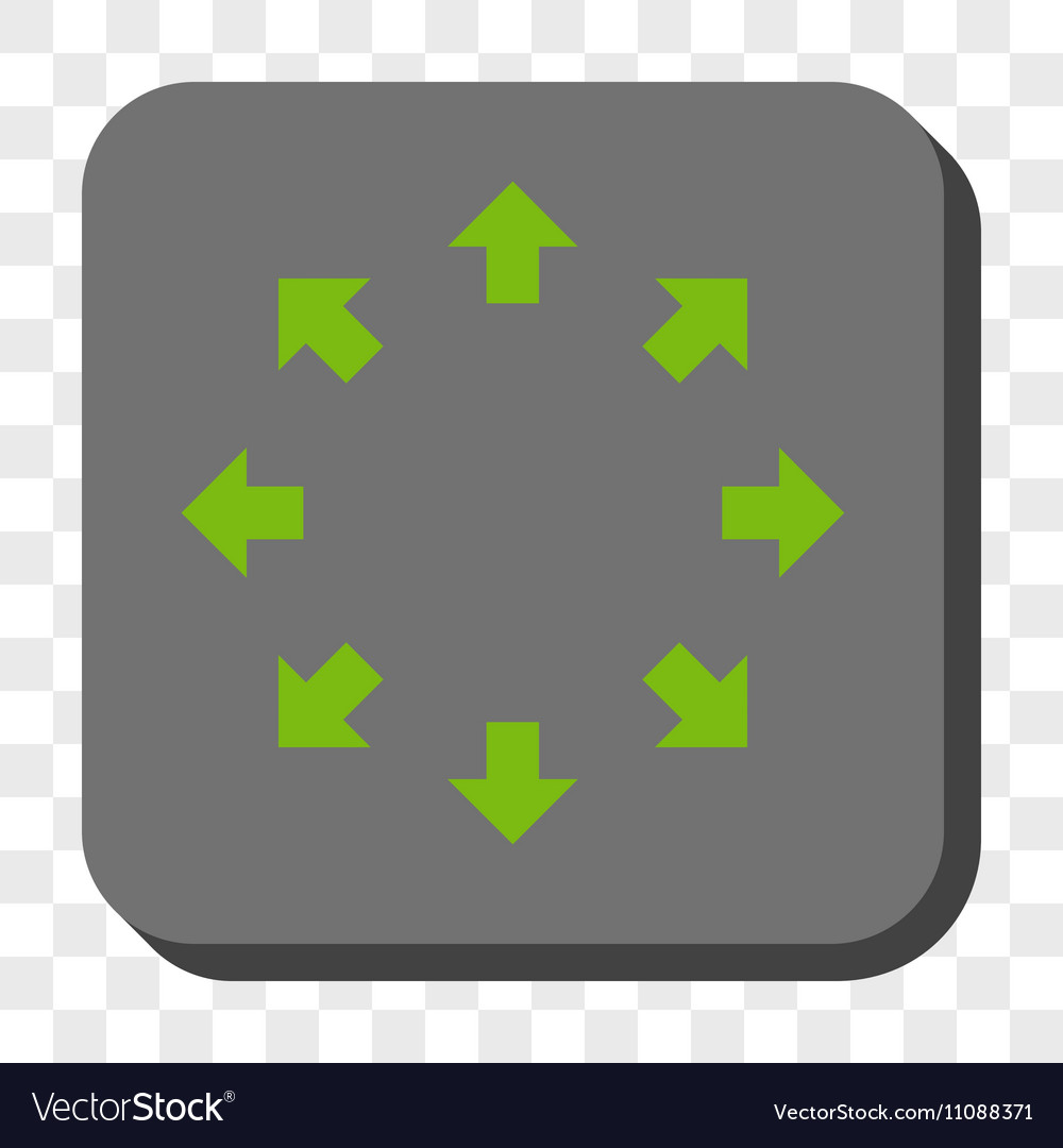 Radial arrows rounded square button